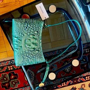 Brahmin mini shoulder bag in Seafoam